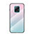Xiaomi Redmi 10X 5G用ハイブリットバンパーケース プラスチック 鏡面 虹 グラデーション 勾配色 カバー LS1 Xiaomi シアン