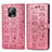 Xiaomi Redmi 10X Pro 5G用手帳型 レザーケース スタンド パターン カバー S03D Xiaomi ピンク