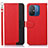 Xiaomi Redmi 11A 4G用手帳型 レザーケース スタンド カバー A09D Xiaomi レッド