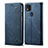 Xiaomi Redmi 9 Activ用手帳型 布 スタンド B01S Xiaomi ネイビー