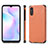 Xiaomi Redmi 9A用極薄ソフトケース シリコンケース 耐衝撃 全面保護 マグネット式 バンパー S01D Xiaomi ブラウン