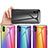 Xiaomi Redmi 9A用ハイブリットバンパーケース プラスチック 鏡面 虹 グラデーション 勾配色 カバー LS2 Xiaomi 