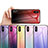 Xiaomi Redmi 9A用ハイブリットバンパーケース プラスチック 鏡面 虹 グラデーション 勾配色 カバー LS1 Xiaomi 