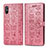 Xiaomi Redmi 9AT用手帳型 レザーケース スタンド パターン カバー S03D Xiaomi ピンク