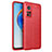 Xiaomi Redmi K30S 5G用シリコンケース ソフトタッチラバー レザー柄 カバー Xiaomi レッド