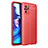 Xiaomi Redmi Note 10 4G用シリコンケース ソフトタッチラバー レザー柄 カバー Xiaomi レッド