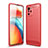 Xiaomi Redmi Note 10 Pro 5G用シリコンケース ソフトタッチラバー ライン カバー Xiaomi レッド