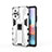 Xiaomi Redmi Note 10 Pro Max用ハイブリットバンパーケース スタンド プラスチック 兼シリコーン カバー マグネット式 KC2 Xiaomi ホワイト