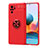 Xiaomi Redmi Note 10S 4G用極薄ソフトケース シリコンケース 耐衝撃 全面保護 アンド指輪 マグネット式 バンパー SD1 Xiaomi レッド