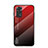 Xiaomi Redmi Note 11 4G (2022)用ハイブリットバンパーケース プラスチック 鏡面 虹 グラデーション 勾配色 カバー LS1 Xiaomi レッド