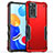 Xiaomi Redmi Note 11 4G (2022)用ハイブリットバンパーケース プラスチック 兼シリコーン カバー QW1 Xiaomi レッド