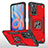 Xiaomi Redmi Note 11T 5G用ハイブリットバンパーケース プラスチック アンド指輪 マグネット式 MQ1 Xiaomi レッド
