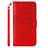 Xiaomi Redmi Note 12 Explorer用手帳型 レザーケース スタンド バタフライ 蝶 カバー YB2 Xiaomi レッド