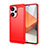 Xiaomi Redmi Note 13 Pro+ Plus 5G用シリコンケース ソフトタッチラバー ライン カバー Xiaomi レッド