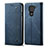 Xiaomi Redmi Note 9用手帳型 布 スタンド B01S Xiaomi ネイビー