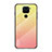 Xiaomi Redmi Note 9用ハイブリットバンパーケース プラスチック 鏡面 虹 グラデーション 勾配色 カバー LS1 Xiaomi イエロー