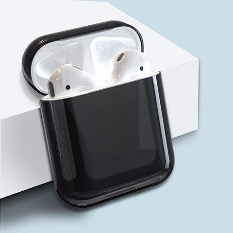 Apple AirPods用ハードケース プラスチック 質感もマット ズ用 Airpods 充電ボックス アップル ブラック