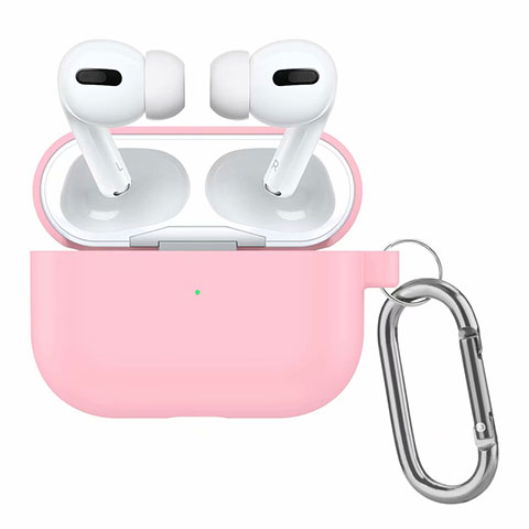 シリコン ケース 紛失防止 ズ用 AirPods Pro 充電ボックス アップル ピンク