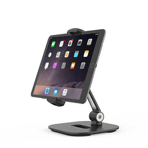 Apple iPad Air 10.9 (2020)用スタンドタイプのタブレット クリップ式 フレキシブル仕様 K02 アップル ブラック