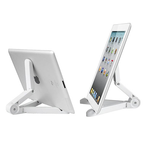 Apple iPad Air 4 10.9 (2020)用スタンドタイプのタブレット ホルダー ユニバーサル T23 アップル ホワイト