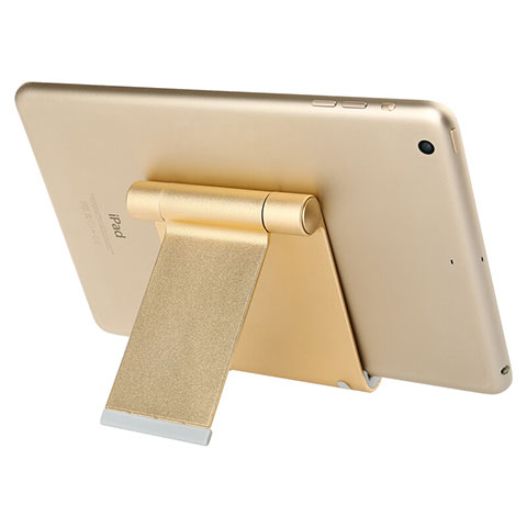 Apple iPad Air 5 10.9 (2022)用スタンドタイプのタブレット ホルダー ユニバーサル T27 アップル ゴールド
