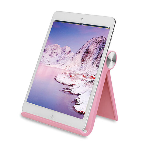 Apple iPad Air 5 10.9 (2022)用スタンドタイプのタブレット ホルダー ユニバーサル T28 アップル ピンク