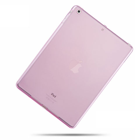 Apple iPad Air用極薄ソフトケース シリコンケース 耐衝撃 全面保護 クリア透明 アップル ピンク