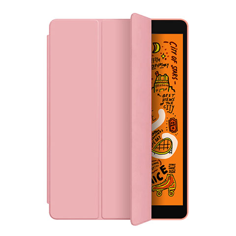 Apple iPad Mini 5 (2019)用手帳型 レザーケース スタンド L04 アップル ローズゴールド