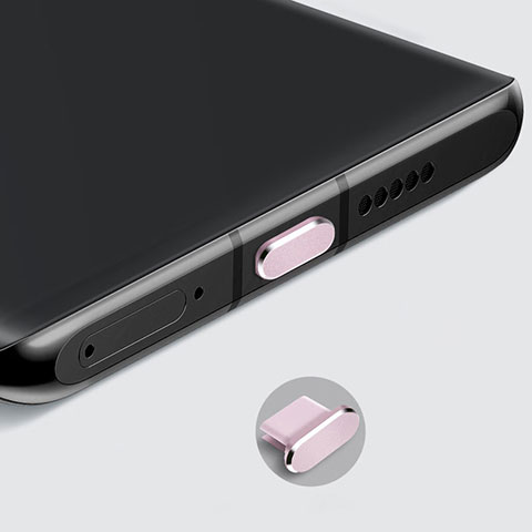 Apple iPad Pro 12.9 (2021)用アンチ ダスト プラグ キャップ ストッパー USB-C Android Type-Cユニバーサル H08 アップル ローズゴールド