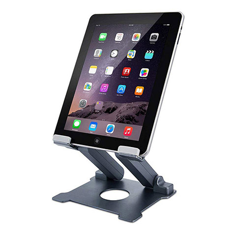 Apple iPad Pro 12.9 (2021)用スタンドタイプのタブレット クリップ式 フレキシブル仕様 K18 アップル ダークグレー