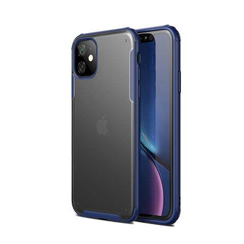 Apple iPhone 11用ハイブリットバンパーケース プラスチック 兼シリコーン カバー T01 アップル ネイビー