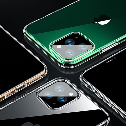 Apple iPhone 11 Pro用極薄ソフトケース シリコンケース 耐衝撃 全面保護 クリア透明 T04 アップル クリア