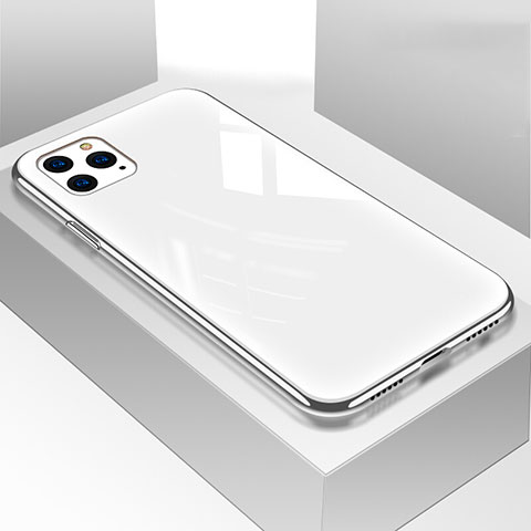 Apple iPhone 11 Pro用ハイブリットバンパーケース プラスチック 鏡面 カバー T05 アップル ホワイト