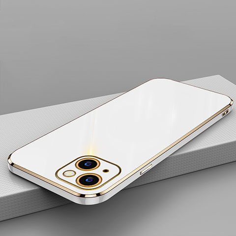 Apple iPhone 13 Mini用極薄ソフトケース シリコンケース 耐衝撃 全面保護 S04 アップル ホワイト