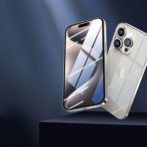 Apple iPhone 14 Pro用強化ガラス フル液晶保護フィルム U08 アップル ブラック