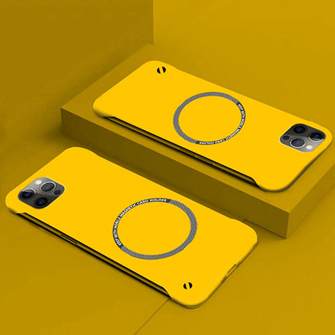Apple iPhone 15用ハードケース プラスチック 質感もマット カバー Mag-Safe 磁気 Magnetic P01 アップル イエロー
