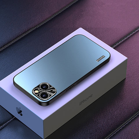 Apple iPhone 15用ハードケース プラスチック 質感もマット カバー TB2 アップル ライトブルー