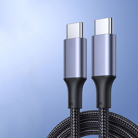 Apple iPhone 15 Pro用Type-C USB-C to Type-C USB-C アクティブ変換ケーブルアダプタ 100W H04 アップル ダークグレー