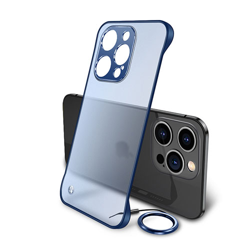 Apple iPhone 15 Pro Max用ハードカバー クリスタル クリア透明 H01 アップル ネイビー