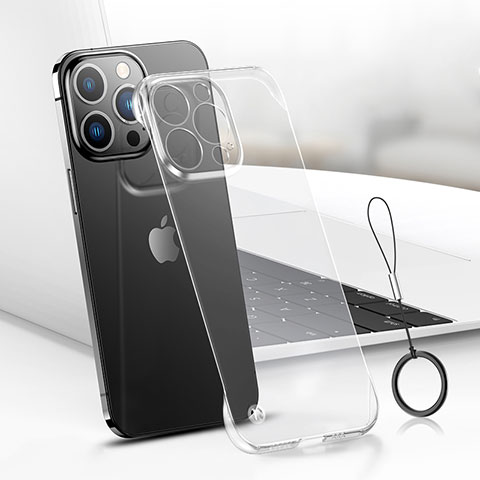 Apple iPhone 15 Pro Max用ハードカバー クリスタル クリア透明 H03 アップル クリア