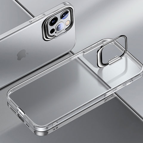 Apple iPhone 15 Pro Max用極薄ケース クリア透明 プラスチック 質感もマットU08 アップル ホワイト