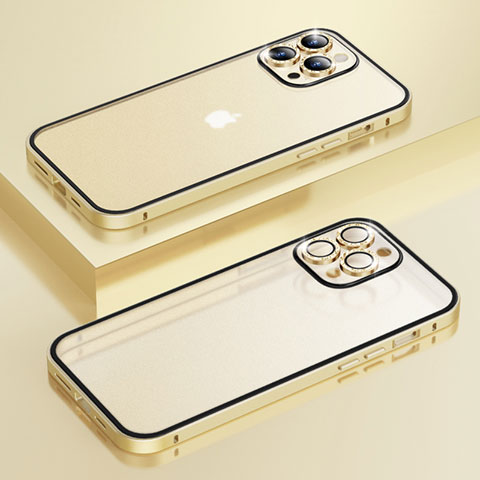 Apple iPhone 15 Pro Max用ケース 高級感 手触り良い メタル兼プラスチック バンパー Bling-Bling LF1 アップル ゴールド