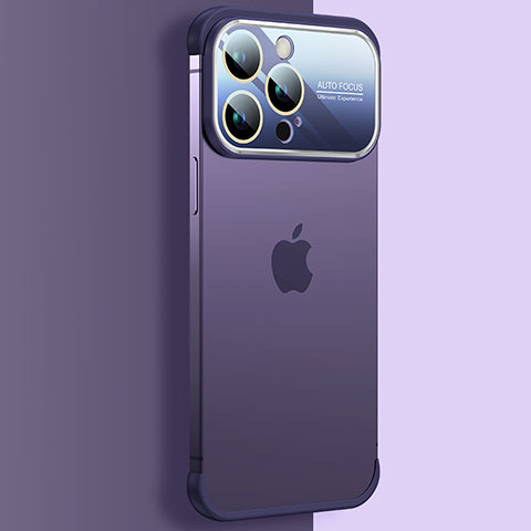 Apple iPhone 15 Pro Max用ハードカバー クリスタル クリア透明 QC4 アップル パープル