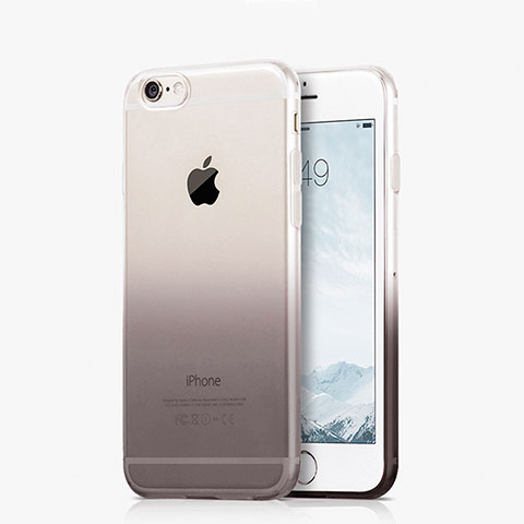 Apple iPhone 6 Plus用極薄ソフトケース グラデーション 勾配色 クリア透明 Z01 アップル グレー