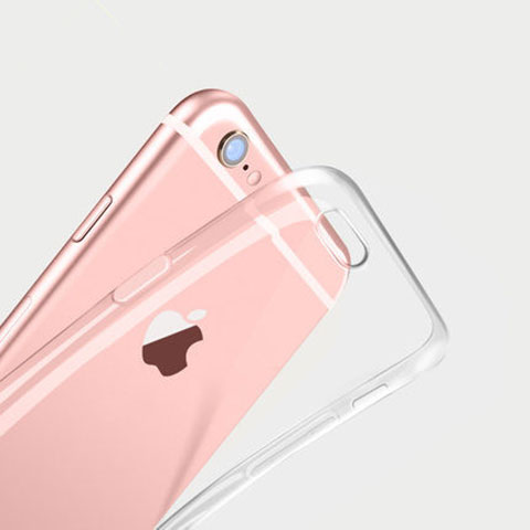 Apple iPhone 6S用極薄ソフトケース シリコンケース 耐衝撃 全面保護 クリア透明 カバー アップル クリア