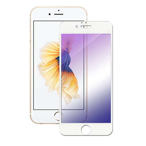 Apple iPhone 6S用強化ガラス フル液晶保護フィルム F05 アップル ホワイト