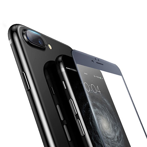 Apple iPhone 7 Plus用強化ガラス フル液晶保護フィルム F02 アップル ブラック