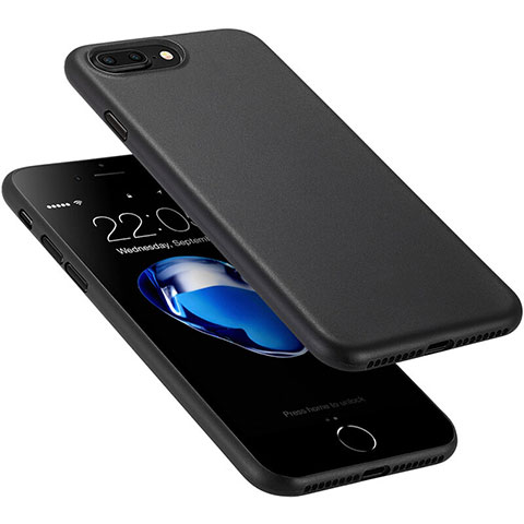 Apple iPhone 8 Plus用極薄ケース クリア プラスチック アップル ブラック