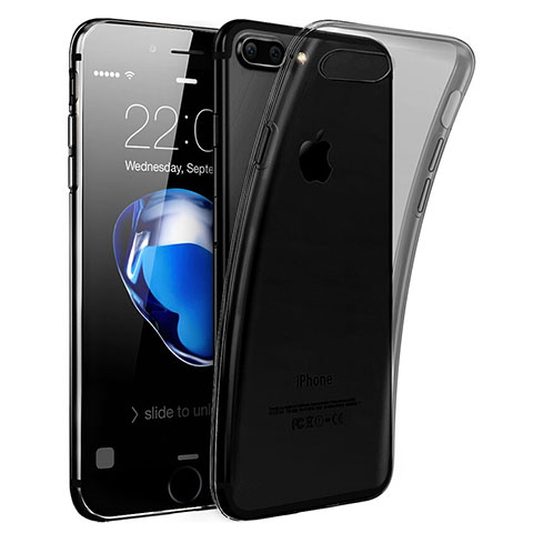 Apple iPhone 8 Plus用極薄ソフトケース シリコンケース 耐衝撃 全面保護 クリア透明 T16 アップル クリア