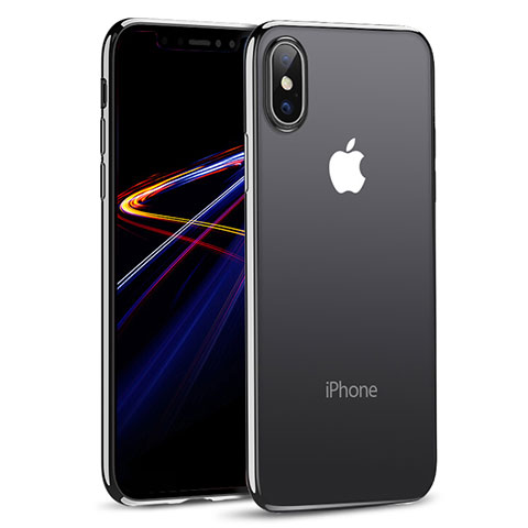 Apple iPhone Xs用極薄ソフトケース シリコンケース 耐衝撃 全面保護 クリア透明 T10 アップル クリア